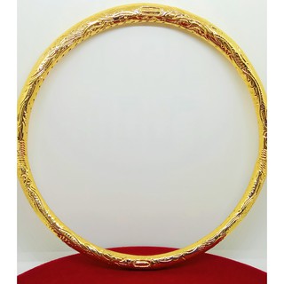 VÒNG KIỀNG NỮ MẠ VÀNG CHẠM RỒNG - PHỤNG