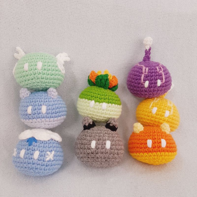 Móc khóa Genshin Impact Slime móc len - Amigurumi Genshin Impact Slime