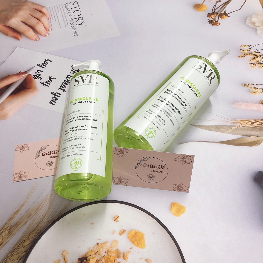 Sữa rửa mặt SVR 400ml Hanny Beauty SVR Sebiaclear Gel dành cho da dầu da nhạy cảm và da mụn | BigBuy360 - bigbuy360.vn