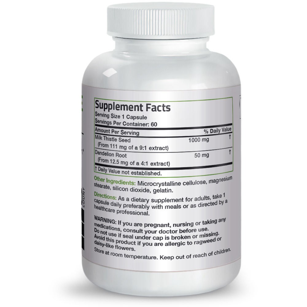 Organic Vitamins Milk Seed Extract Thistle - 1000 mg - 60 viên Mỹ - Bổ gan | BigBuy360 - bigbuy360.vn