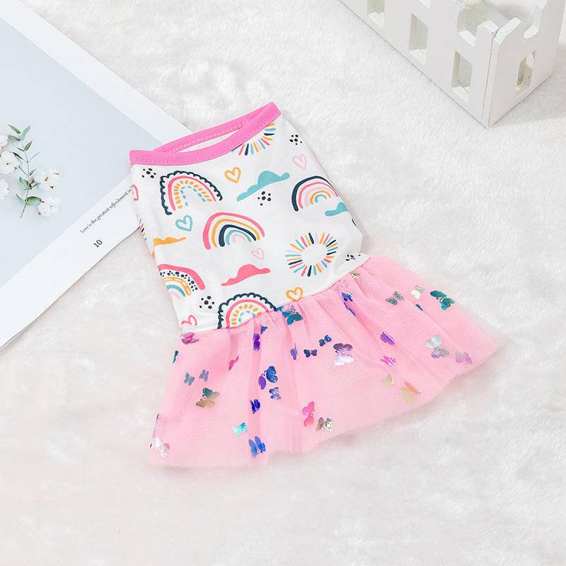 Đầm công chúa HIPIDOG size S-XL họa tiết hoạt hình dễ thương dành cho thú cưng