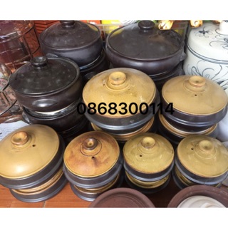 ❌BAO BỂ VỠ❌ Nồi đất kho cá cao cấp Bát Tràng( loại nắp vàng)