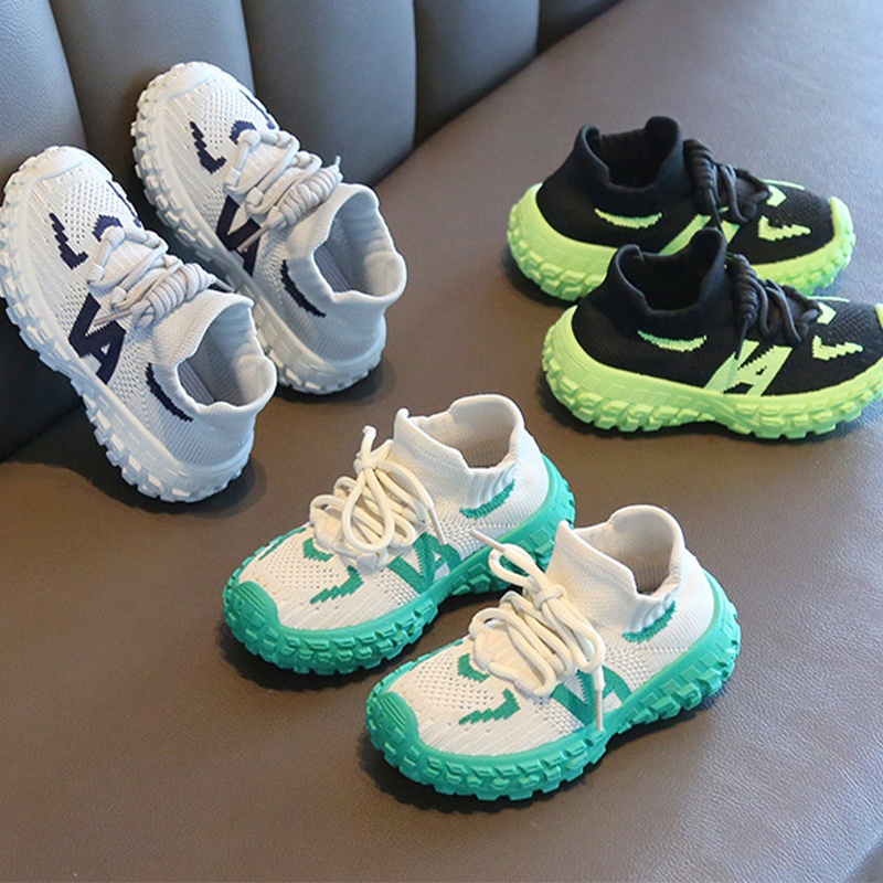 Giày thể thao AMILA phối tất thoáng khí phong cách mùa thu cho trẻ em