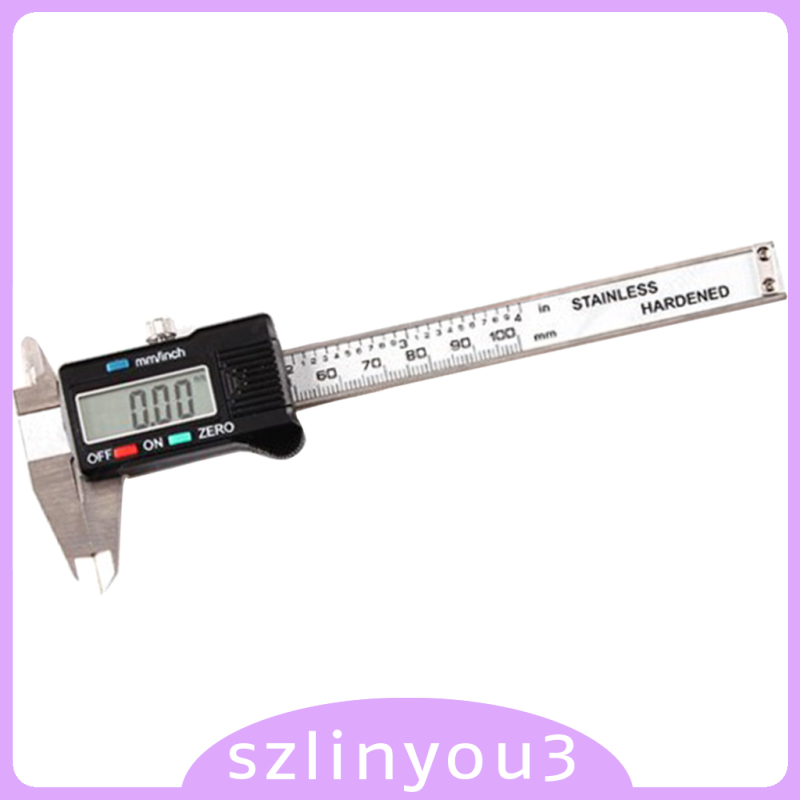 Thước Cặp Điện Tử Chất Liệu Thép Không Gỉ Có Màn Hình Lcd 4 Inch / 100mm