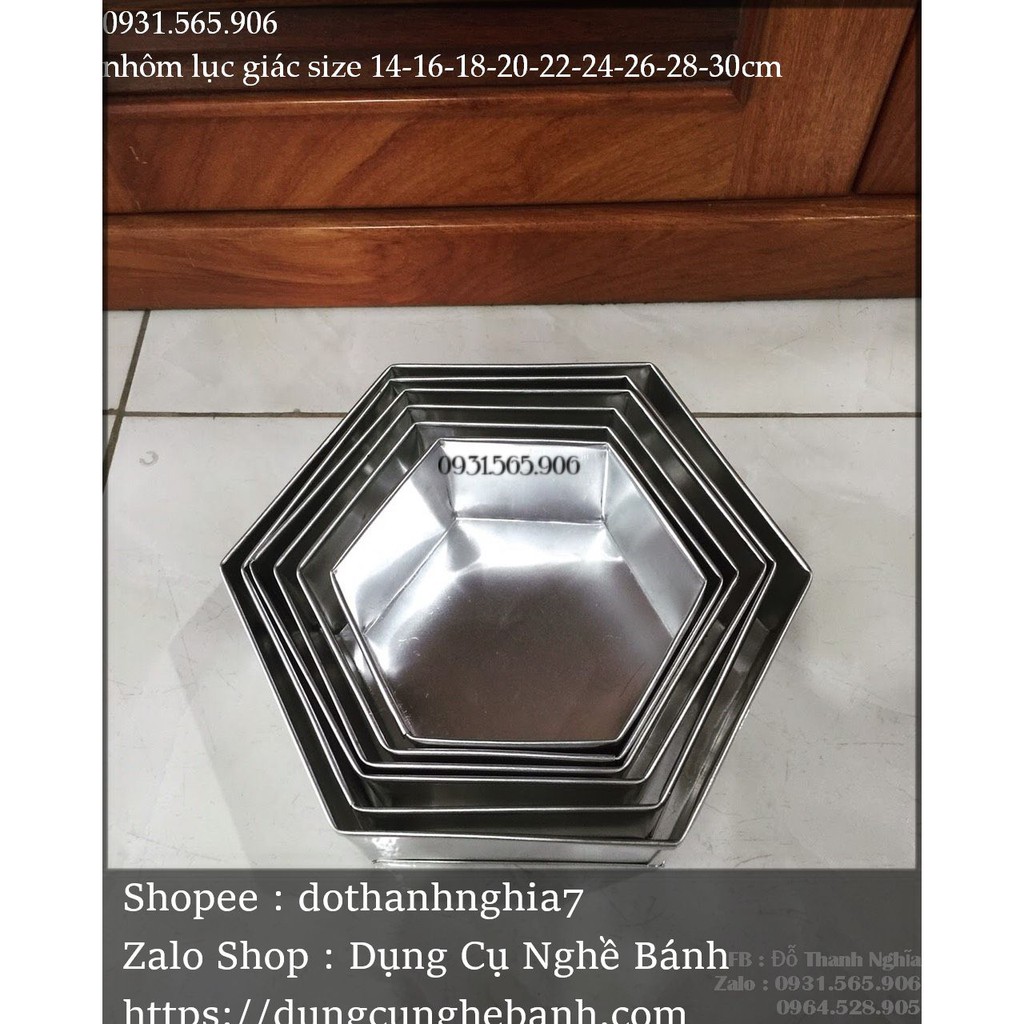 Khuôn Nhôm - Lục Giác - Hàng Gia Công - 14 - 30 Cm