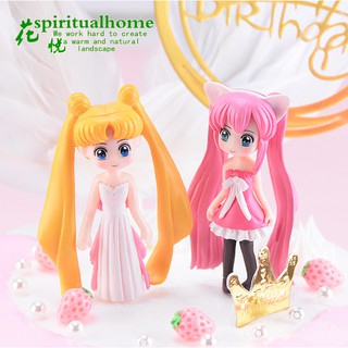 KHO-HN * Thủy thủ mặt trăng và các nàng tiên dễ thương thích hợp trang trí bánh cưới, móc chìa khóa, bánh sinh nhật, DIY