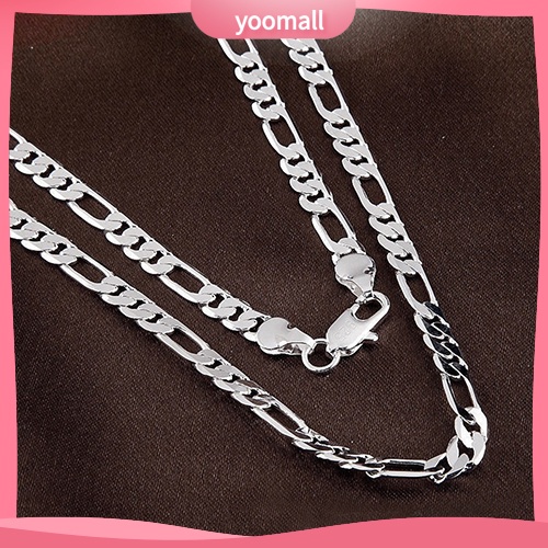 Vòng cổ Mạ Bạc Kiểu Dáng Đơn Giản Sang Trọng Cho Nam Và Nữ