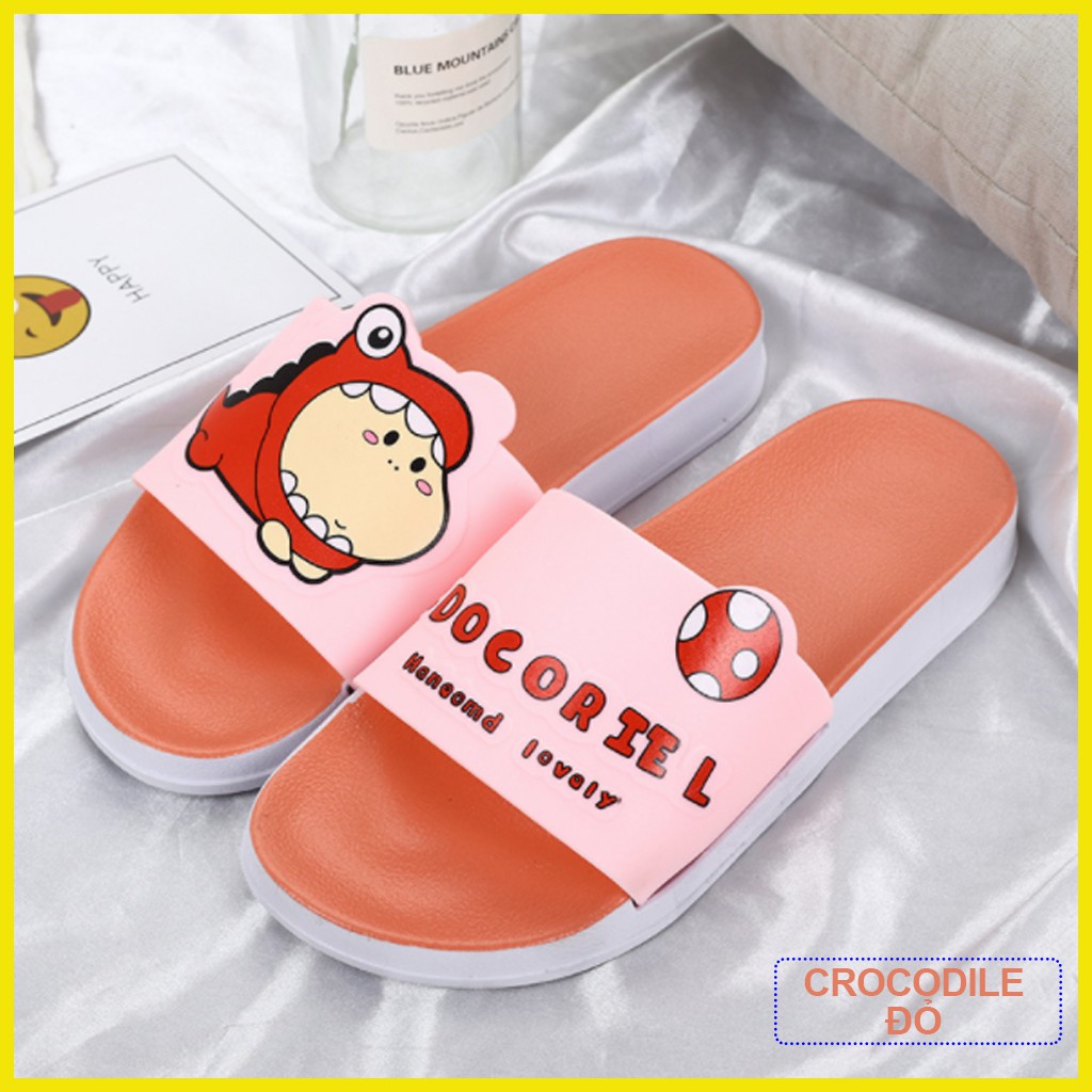 Dép quai ngang CROCODILE unisex- Cao su siêu mềm- Hot nhất 2020- Mẹ Tròn Store