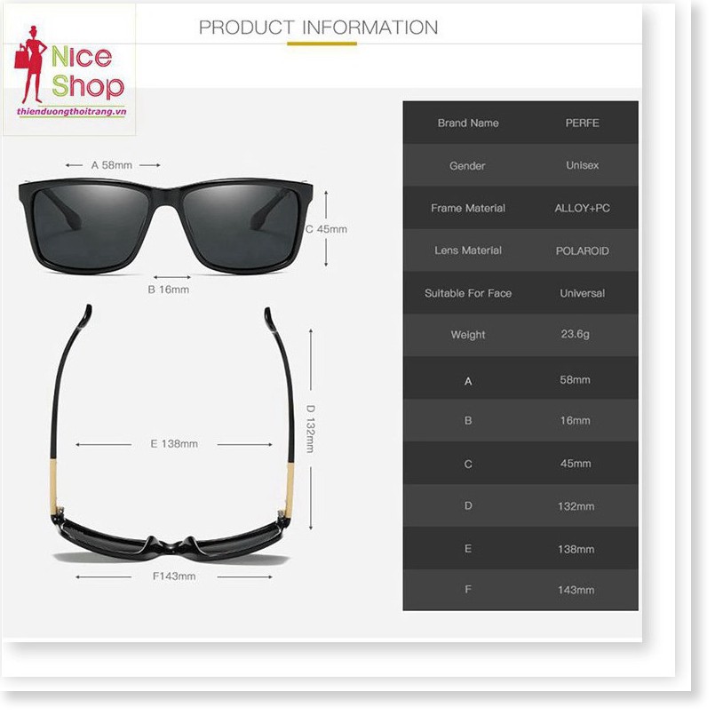 Giá Vốn - Kinh râm Perrfe phân cực gọn vuông chống trầy chống chói thích hợp du lịch | BigBuy360 - bigbuy360.vn