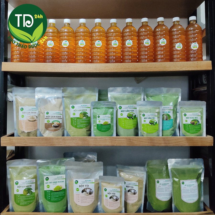 Bột lá Neem Ấn Độ sấy lạnh, se khít lỗ chân lông, chống lão hóa, kiềm dầu &amp; làm mịn da, trắng hồng tự nhiên I KTD 24h