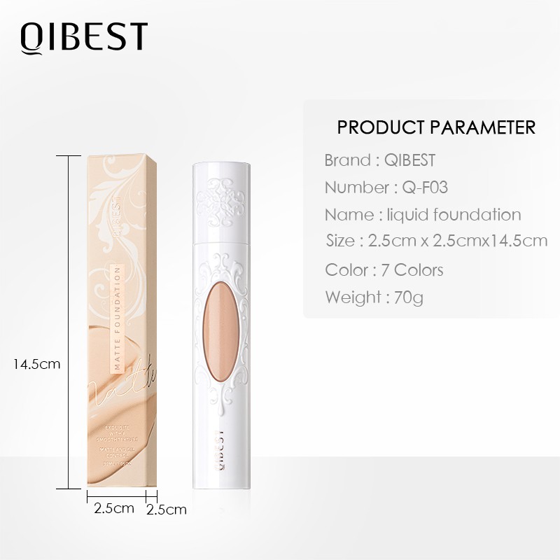 Kem nền trang điểm mịn mượt tự nhiên QIBEST 7 màu tùy chọn 71g | BigBuy360 - bigbuy360.vn