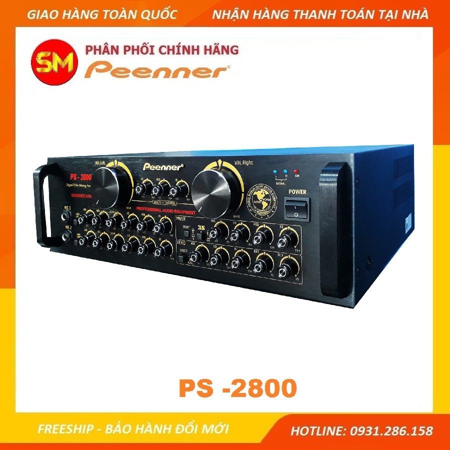 [Mã ELHACE giảm 4% đơn 300K] [CAO CẤP] Amply Karaoke Peenner PS-2800 Amplifier Gia đình Cao cấp - Hàng chính hãng