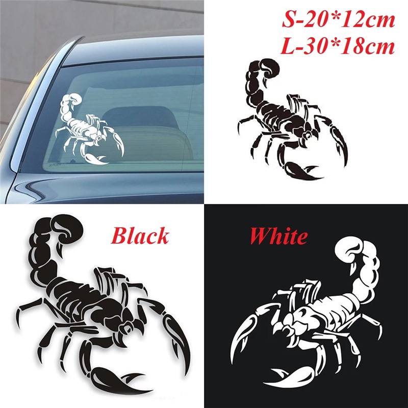 Miếng dán hình bò cạp 3d bằng pvc chống nước trang trí thân xe hơi