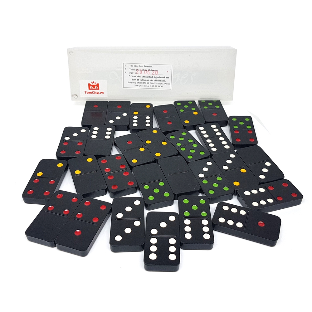 Cờ Domino Đen Cao Cấp hộp nhựa