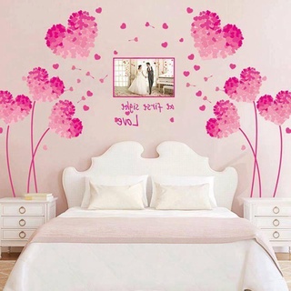 Decal dán tường đôi trái tim hồng