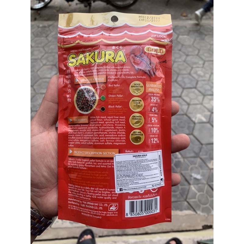 Cám cá cảnh Sakura 100gr nhiều size hạt ,thức ăn cho cánh cảnh