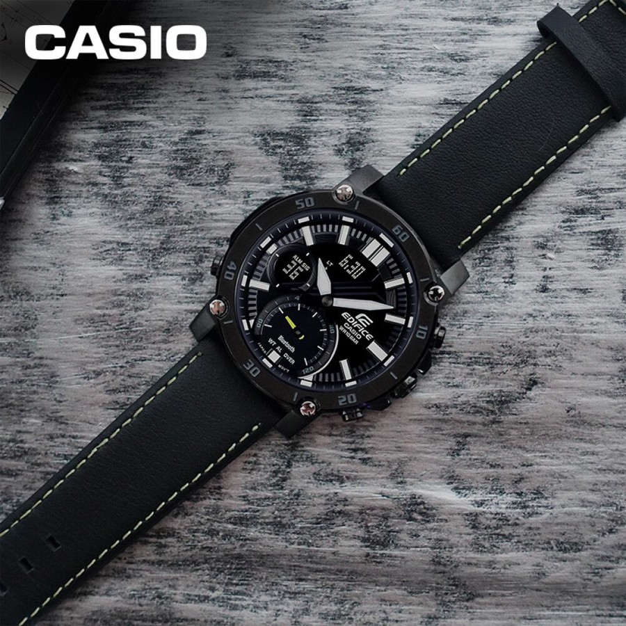 Đồng Hồ Nam Casio Dây Da Chính Hãng EDIFICE ECB-20CL-1ADF