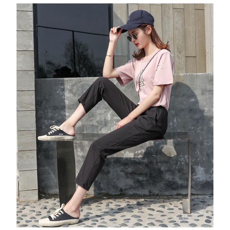 Quần baggy kaki nữ cạp chun QT03