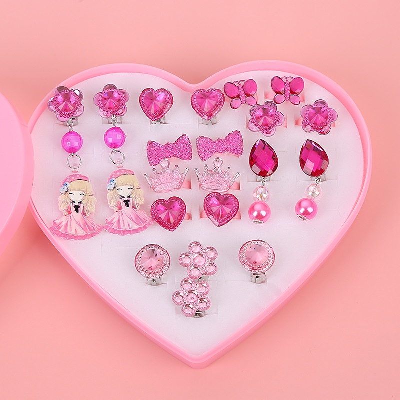 Bộ Khuyên Tai Họa Tiết Hoạt Hình Công Chúa Elsa Dễ Thương Cho Bé Gái