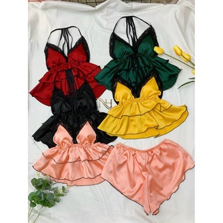 ↔️Đồ Ngủ Sexy Bèo Tầng Dây Lưng Kiể↔️