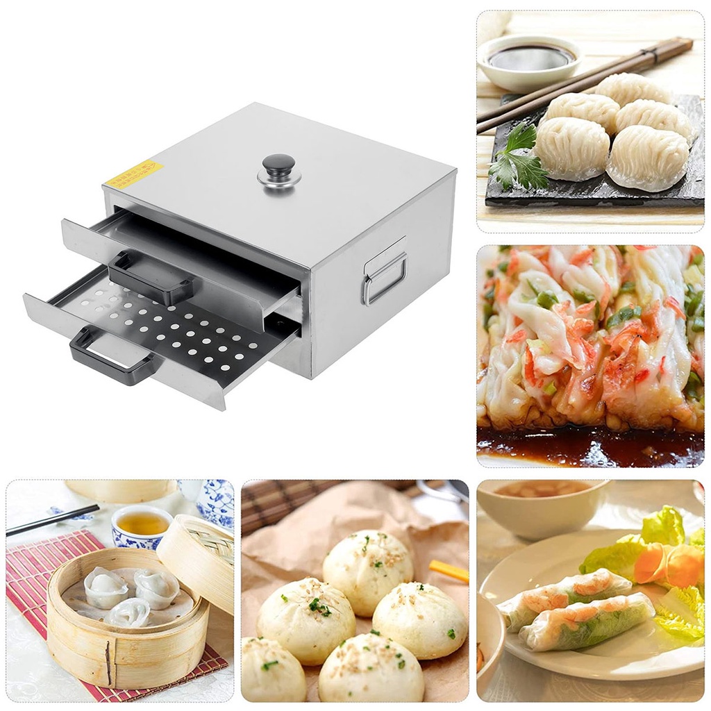 Xửng Hấp Bánh Bao 1-2 Tầng Bằng Thép Không Gỉ 304