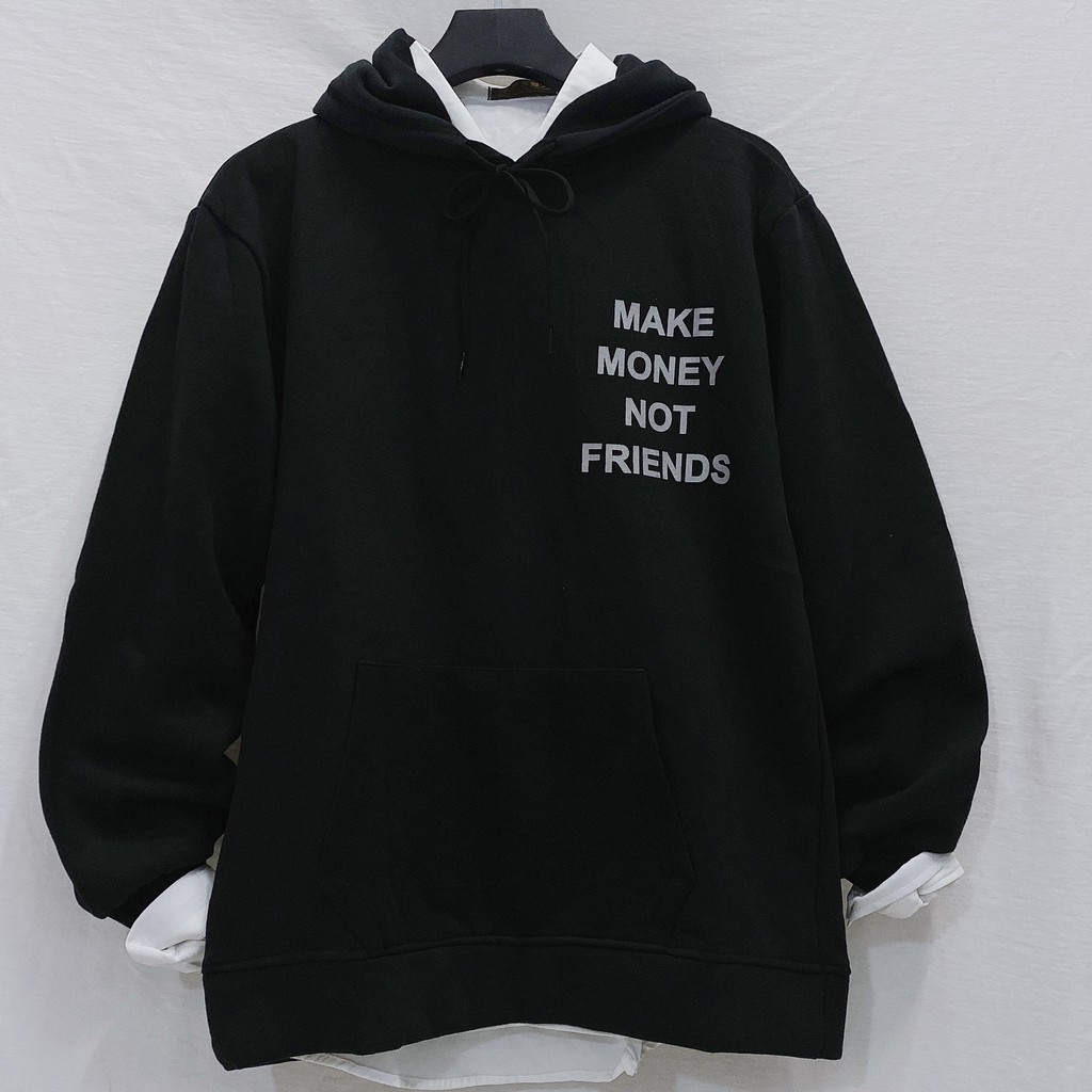 Áo Khoác Nỉ Nam Nữ - Áo Hoodie Lót Nỉ Bông YAYSHOP Dáng Rộng Unisex Hàn Quốc MONEY phản quang