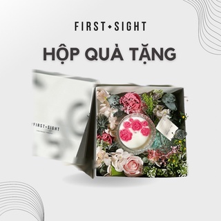 Hộp quà Nến thơm và Hoa sáp cao cấp handmade First Sight (Combo khuyến mãi)
