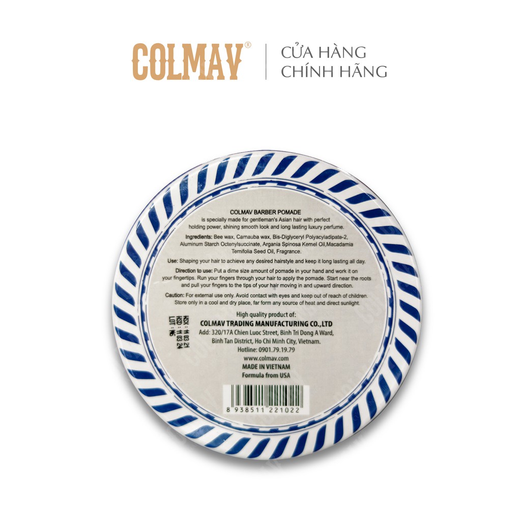 Sáp Vuốt Tóc Colmav Barber Pomade (Blue)