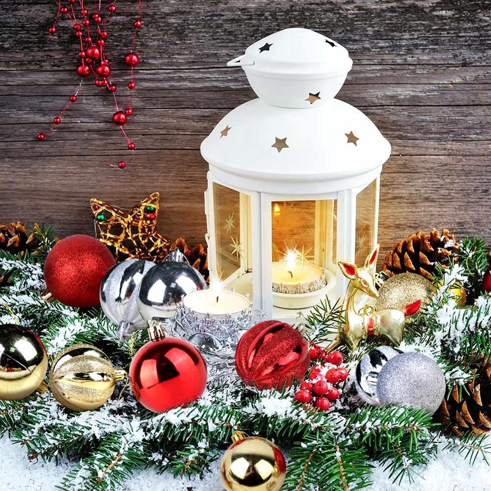 Hộp 12 trái châu 5.5cm trang trí cây thông Noel