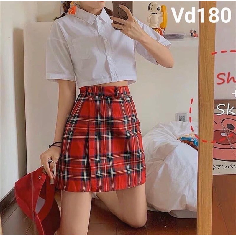 Áo sơ mi croptop trắng