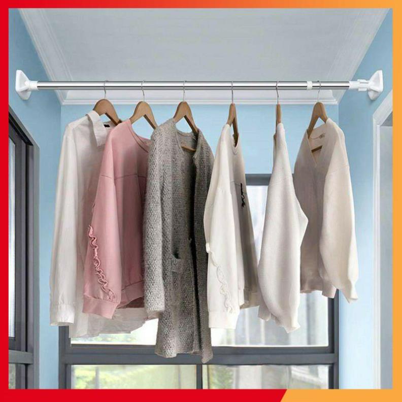 Cây phơi đồ đa năng , cây phơi quần áo rút gọn đa năng không cần khoan vít, tháo lắp dễ dàng (NC34)!