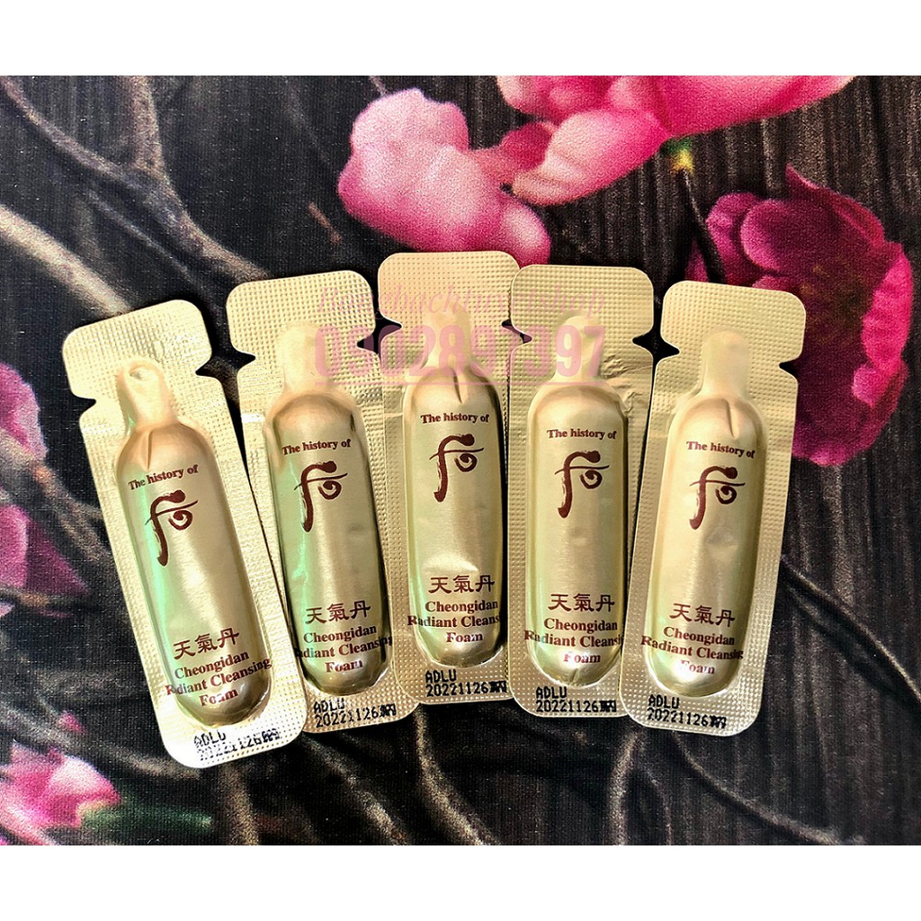 Gói Sữa Rửa Mặt Tái Sinh, Căng Sang, Hồng Da Whoo Radiant Cleansing Foam dành cho các nàng da mụn | BigBuy360 - bigbuy360.vn