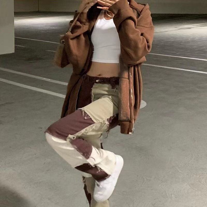 Autumn and winter fashion autumn and winter women's long-sleeved wide-sleeved hoodie with thick fur fabric