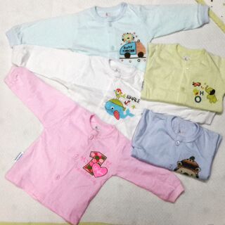 Áo sơ sinh dài tay BOSBABI  số 1/2/3.