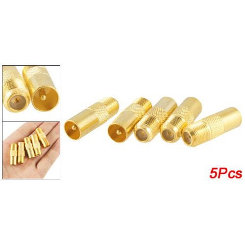 5PCS Coaxial Coax RF Adapter Connectors TV PAL Male Plug to "F" Female M/F | BigBuy360 - bigbuy360.vn