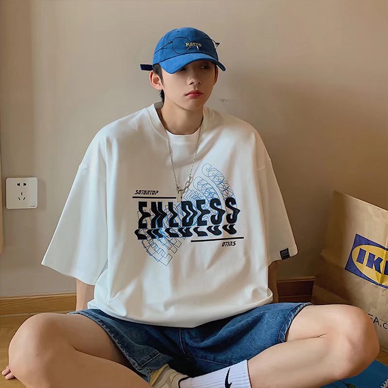 Áo Thun Tay Ngắn Dáng Rộng In Họa Tiết Hoạt Hình Phong Cách Hip Hop Hàn Quốc Thời Trang Mùa Hè Cho Nam Và Nữ