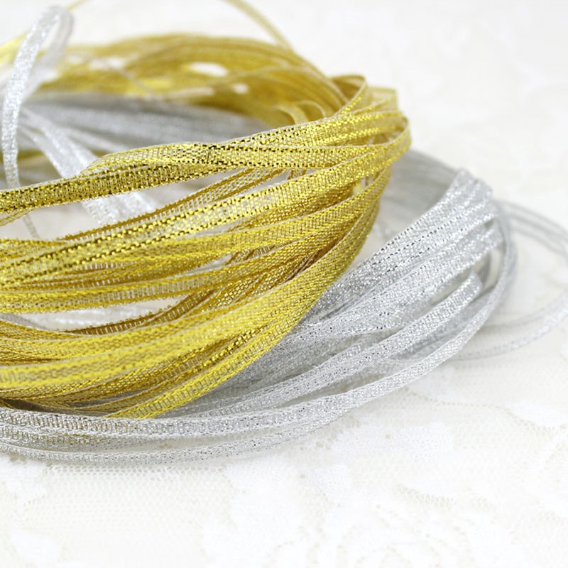 Cuộn Dây Ruy Băng polyester 40M 1 / 8 '' (3mm) Dùng Gói Quà Giáng Sinh