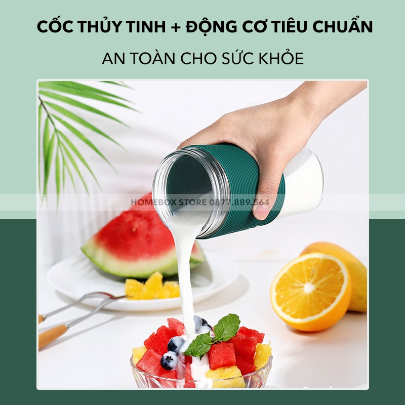 Máy Xay Sinh Tố Cầm Tay Mini, Đa Năng, Máy Xay Cầm Tay Đá, Thịt Meet JUICER - Hàng Chính Hãng, Bảo Hành 12 Tháng