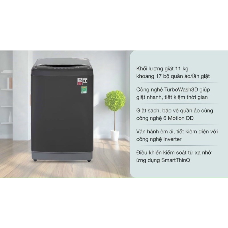 Máy giặt LG Inverter 11 kg TH2111DSAB