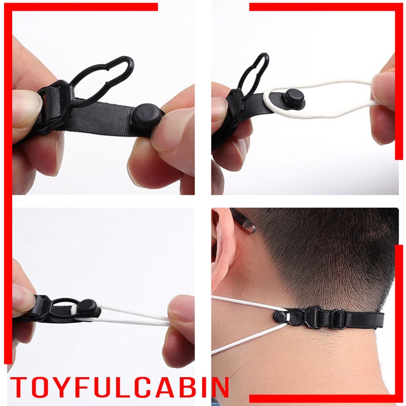 10 Móc đeo khẩu trang màu đen đa năng