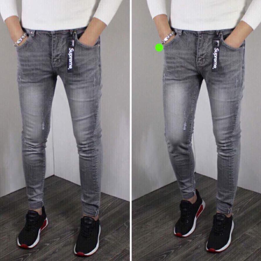 Quần jeans Nam Màu Xám Lông Chuột Chất Jean Co Dãn Năng Động Phong Cách MS850 . '