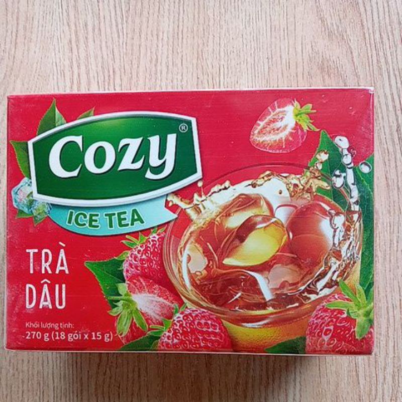 Trà CoZy Dâu Hòa Tan 270g ( 18 gói×15g)