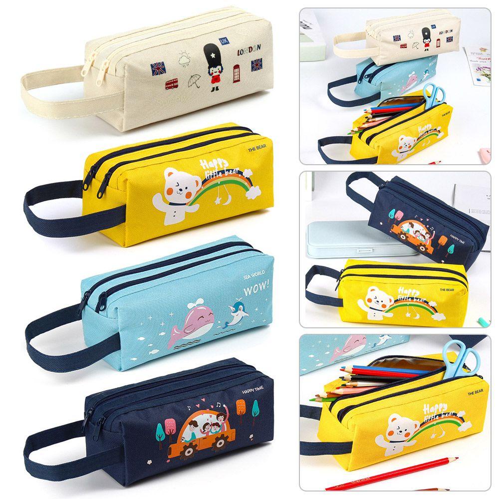 Hộp Đựng Đồ Hai Lớp Họa Tiết Hoạt Hình Dễ Thương
