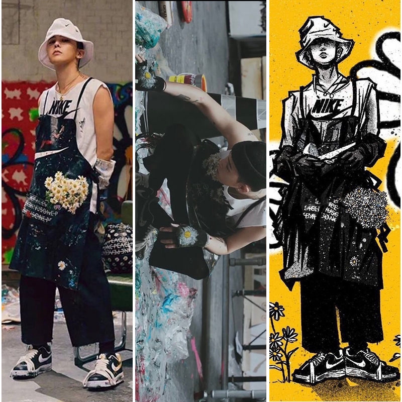 GD Peaceminusone Ô Dù Đóng Mở Tự Động Chống Gió Cho Fan BIGBANG G-DRAGON Small Daisies