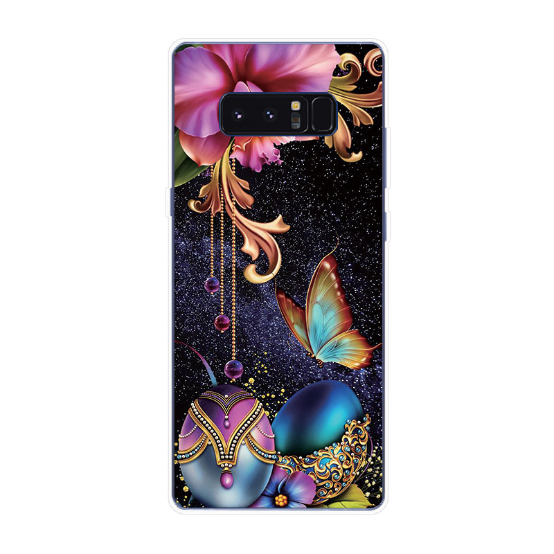 Samsung Galaxy S7 Edge S8 S8+ Plus Soft TPU Silicone Phone Case Cover Poetic Butterfly