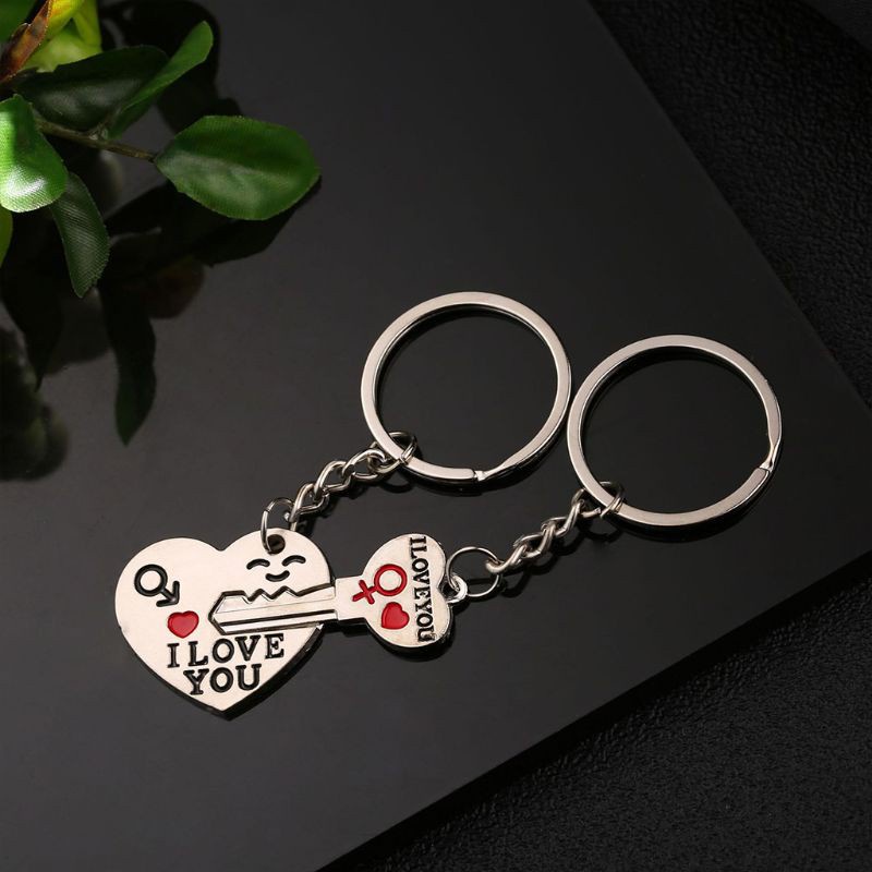Móc Khóa Hình Chìa Khóa Tình Yêu Sáng Tạo Cho Cặp Đôi