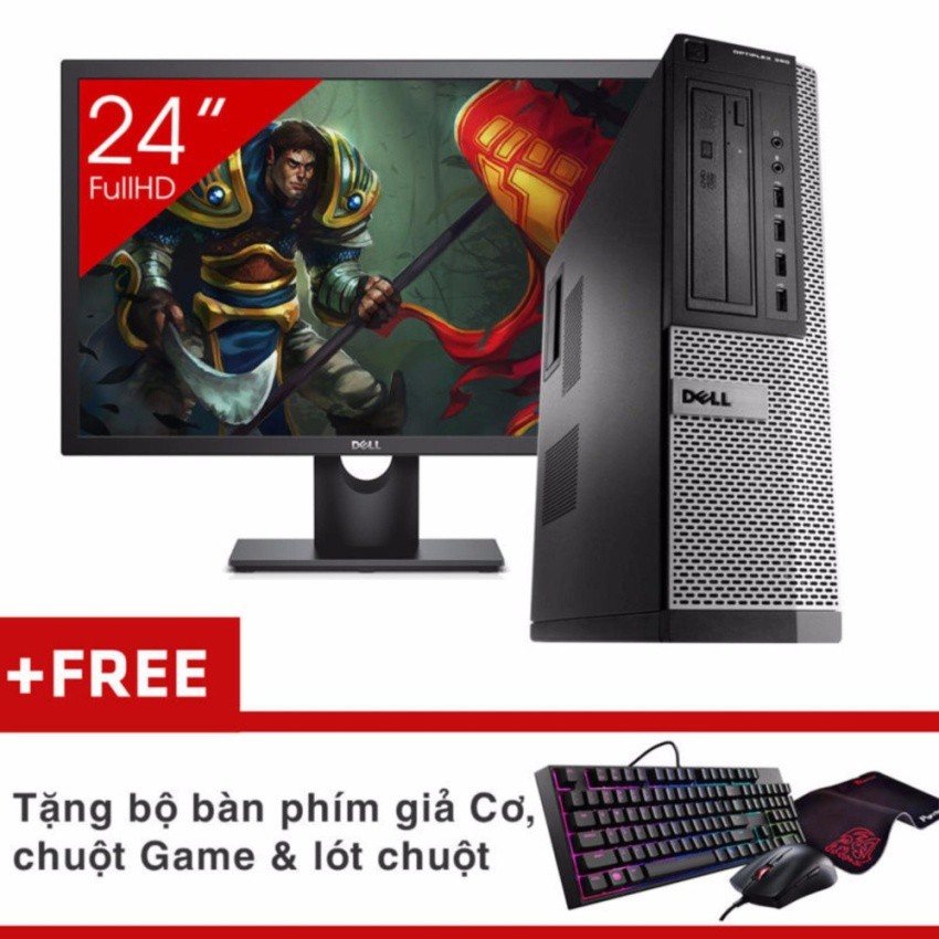 Combo Máy tính để bàn DELL OPTIPLEX 390 DT + Màn hình Dell 24inch Full HD (Core i7 2600, Ram 8GB, HDD 500GB) + Quà Tặng