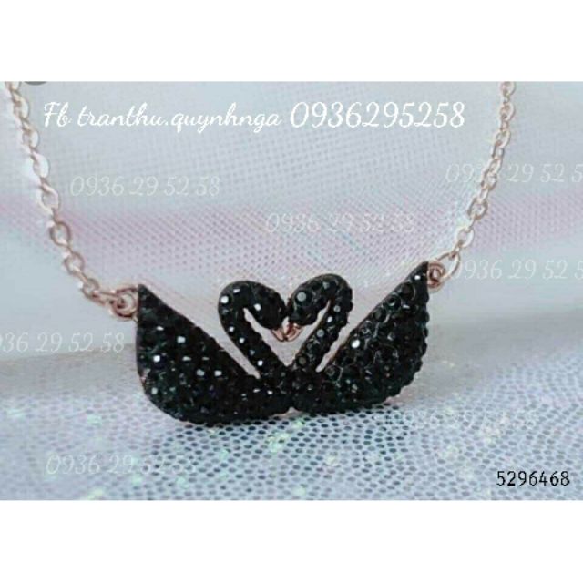 Dây chuyền thiên nga đen đôi SWAROVSKI 5296468 CHÍNH HÃNG