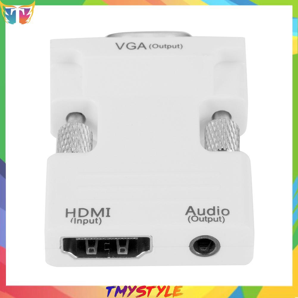 Cổng chuyển đổi từ HDMI sang VGA với cáp âm thanh 1080P chất lượng cao