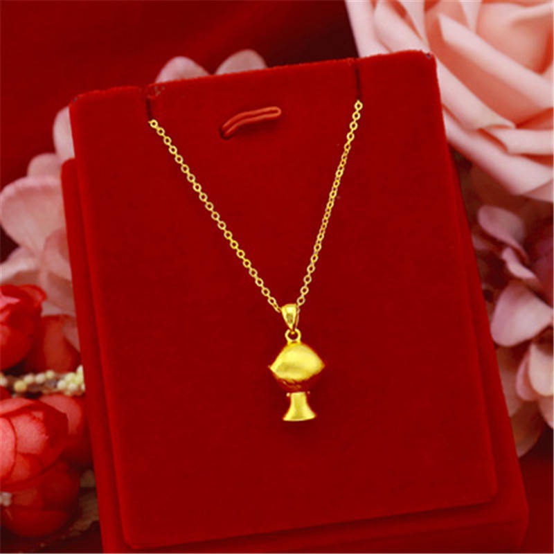 Dây Chuyền Xi Mạ Vàng 375%Phong Cách Hàn Quốc Cartoon girl necklace